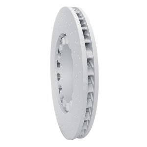 Porsche 911 Brake Rotor (1) - Right Front - R1 Concepts - Drilled Carbon Alloy GeoMET - `17-`23